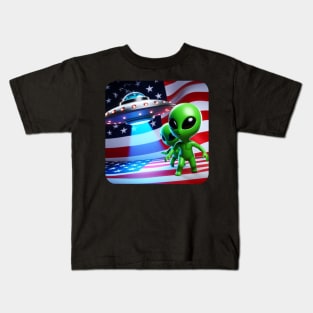 Little Green Men - Alien #15 Kids T-Shirt